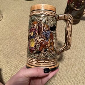 VINTAGE 6.5" LARGE CERAMIC 1960s GERMAN BEER‎ STEIN